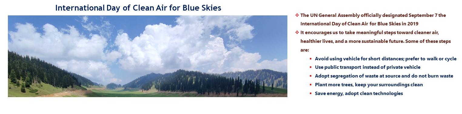 International Day of Clean Air for Blue Skies